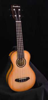 breedlove lu'au concert ukulele natural shadow e sitka spruce/ myrtlewood guitar