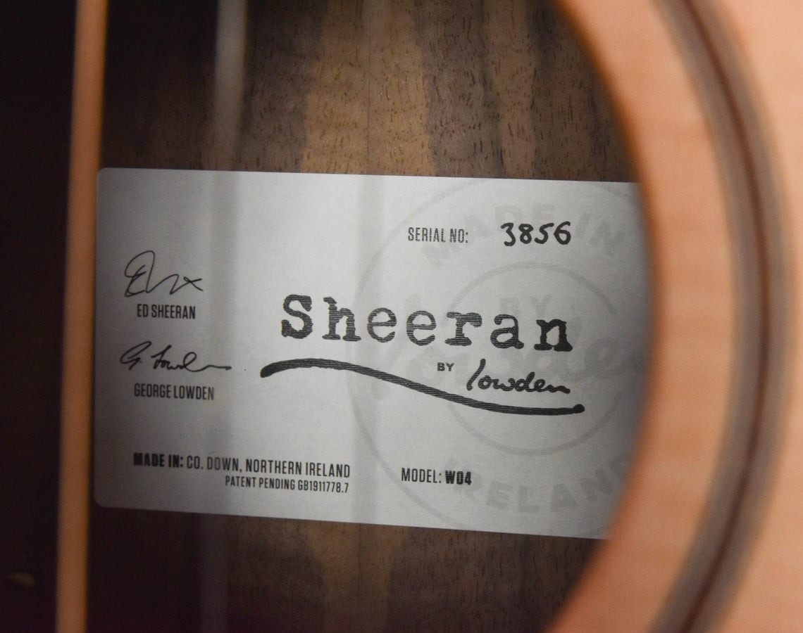 Sheeran by Lowden W04 Figured Walnut, Sitka Spruce Top, Top Bevel and LR Baggs Pickup