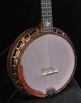 ome alpha resonator bluegrass- woody five string banjo- walnut