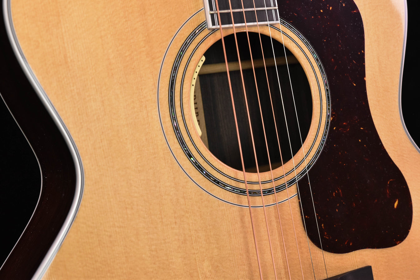 Guild F-55E Jumbo Body Acoustic-Electric Guitar-Natural Rosewood