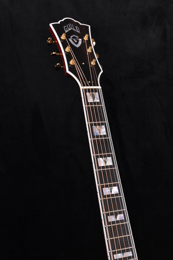 Guild F-55E Jumbo Body Acoustic-Electric Guitar-Natural Rosewood