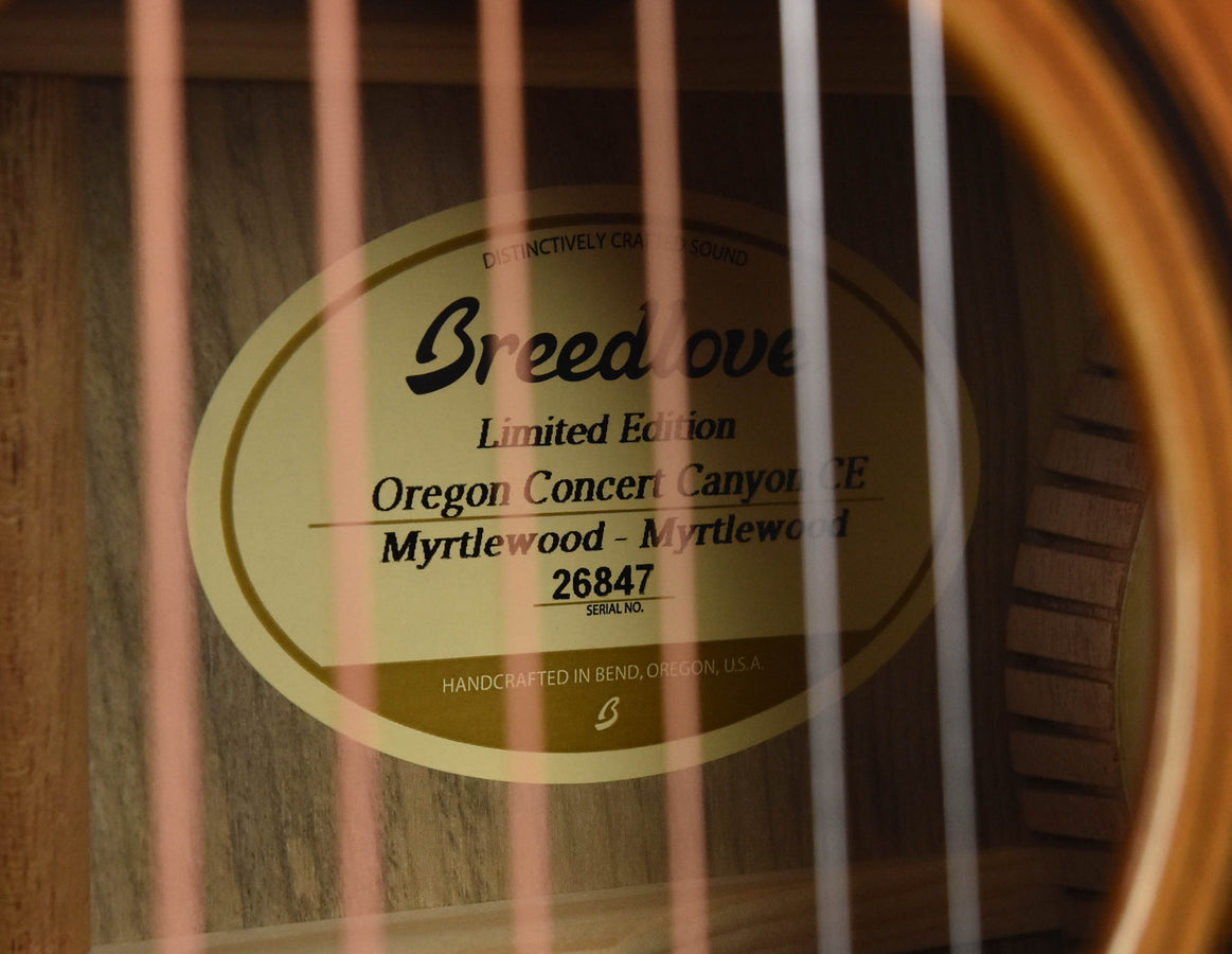 Breedlove Oregon Concert Canyon CE All Myrtlewood LTD