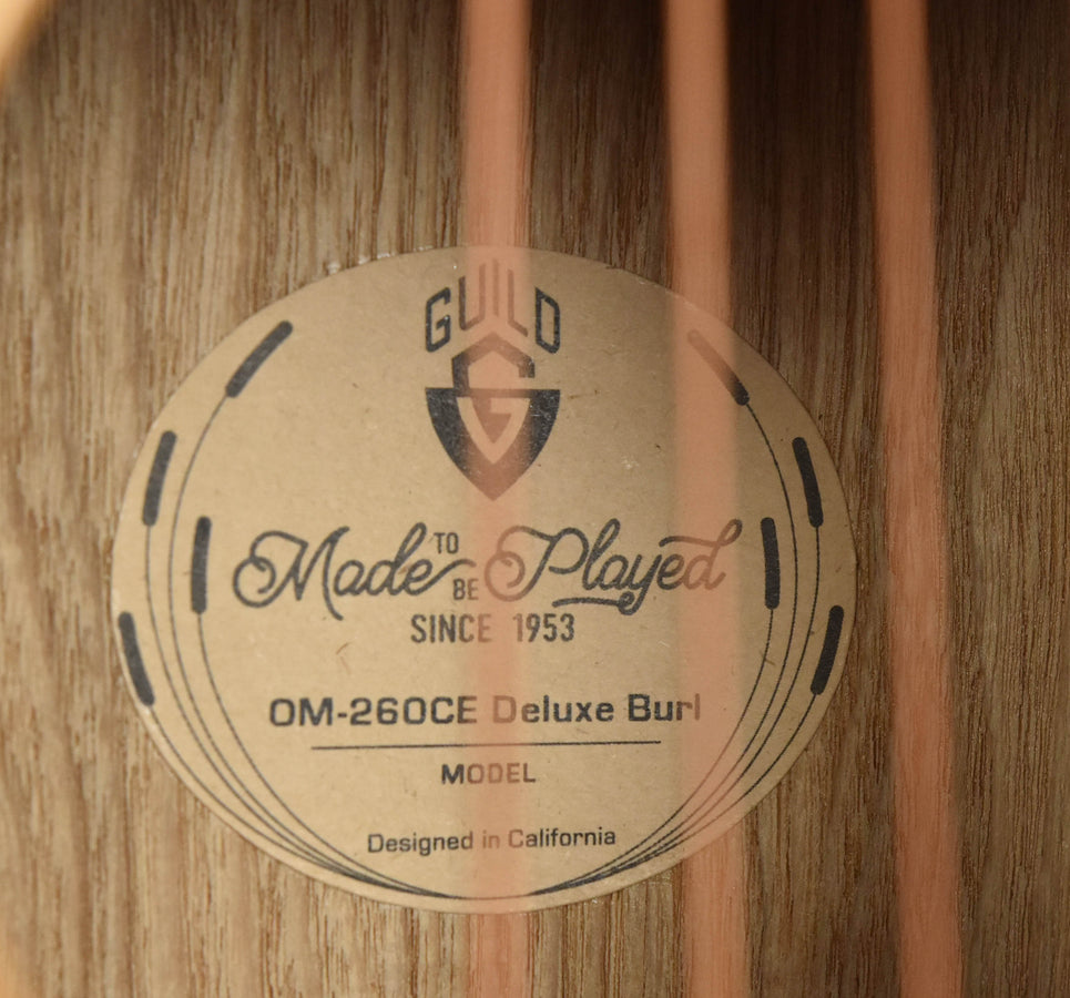 Guild OM-260CE Deluxe Burl Ash