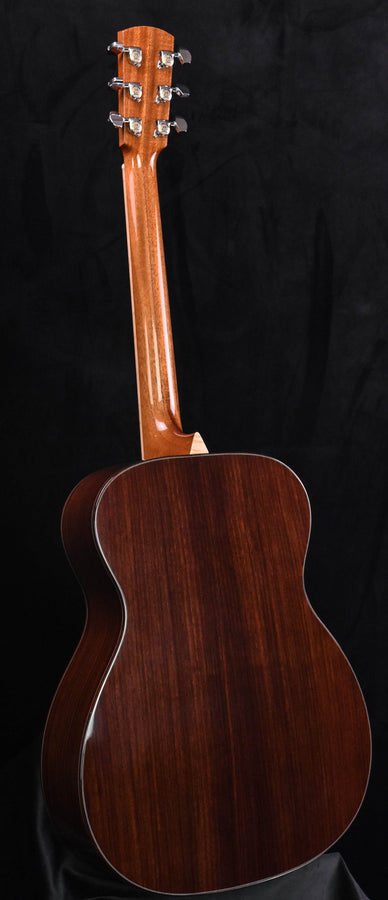 Acoustic guitar back, dark wood body with glossy finish and side binding