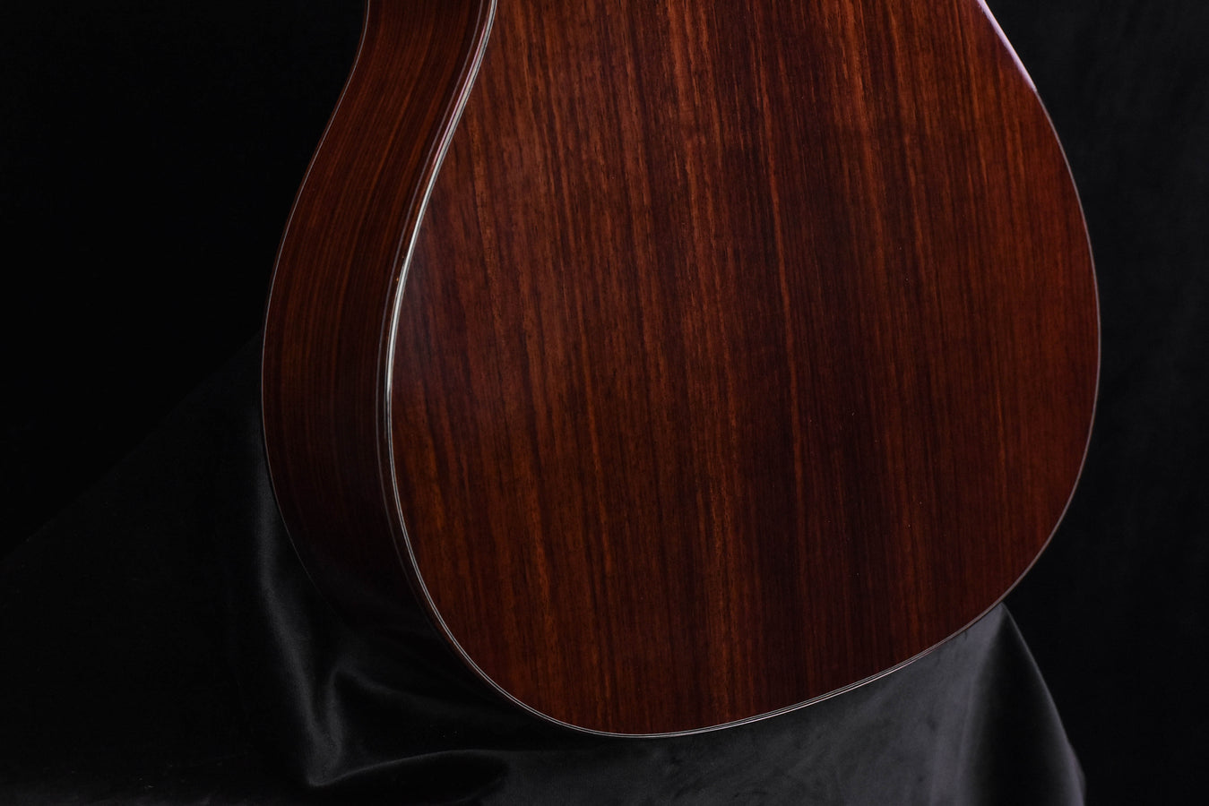 Used OM-10 guitar back with rich brown wood grain and glossy finish