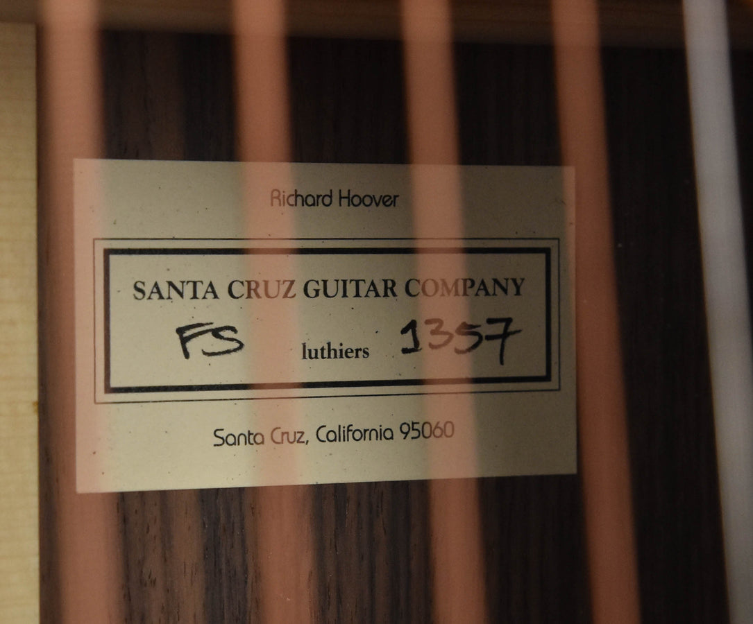 Santa Cruz FS Model Custom- Hot Hide Glue and Adi Braces, Cedar Top