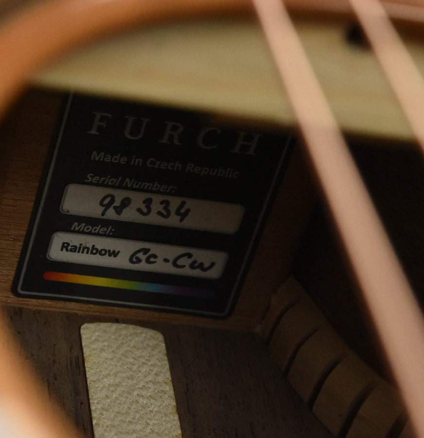 Furch Rainbow Grand Auditorium Cutaway Cedar/ Walnut Bevel Duo Maple Binding