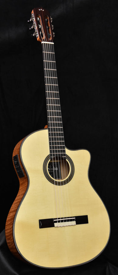 Cordoba Fusion 12 guitar cutaway, maple nylon strings, light top and dark soundhole