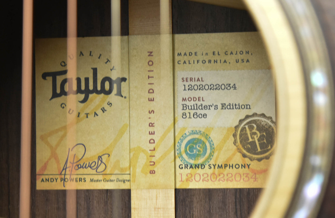 Taylor 816CE Builder's Edition
