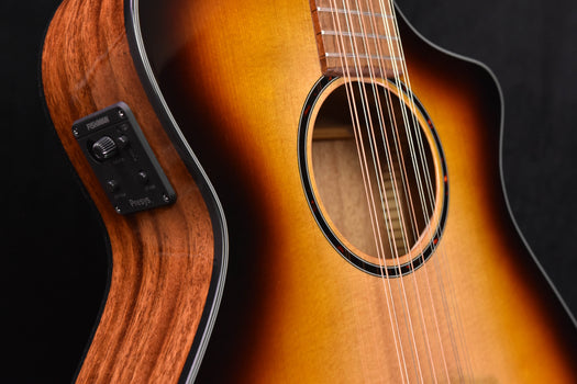 breedlove s discovery edgeburst 12 string ce sitka/mahogany guitar