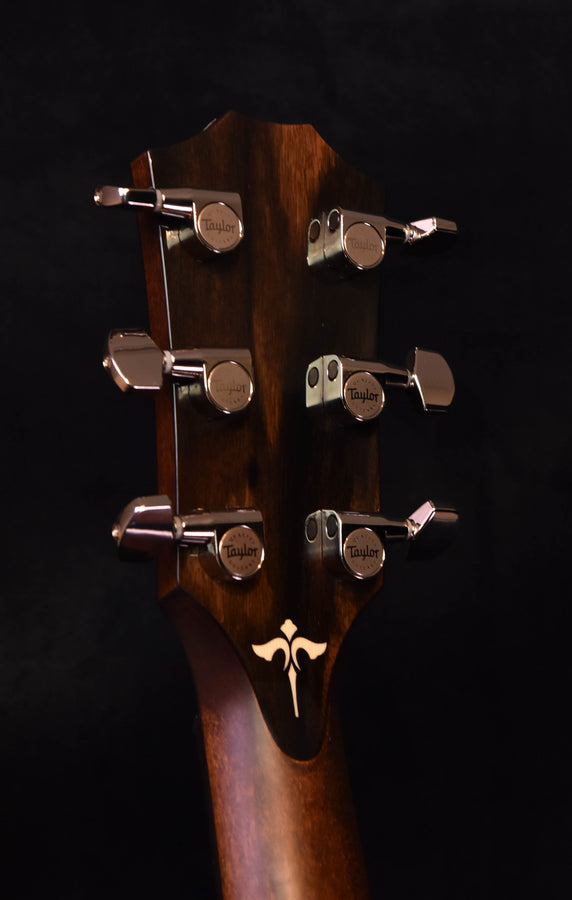614CE V-Class headstock with six tuners and Taylor script logo