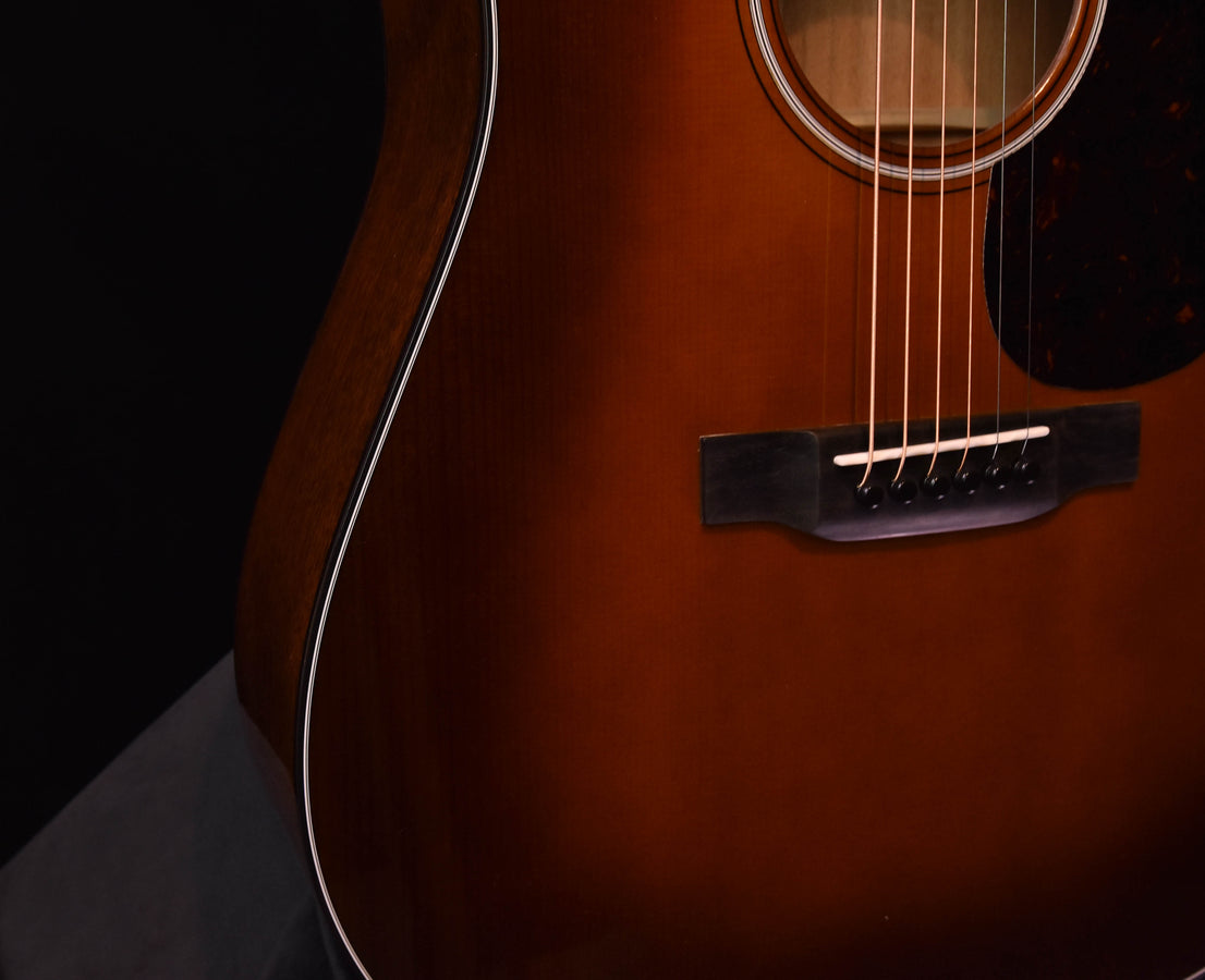 Martin D-18 Ambertone acoustic guitar top with pickguard, bridge, and strings