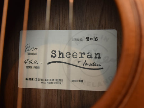 sheeran by lowden s01 walnut and cedar guitar