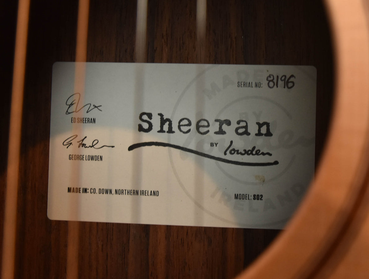Sheeran by Lowden S02 Guitar w/ Top Bevel,Sitka Spruce and Santos Rosewood and LR Baggs Pickup
