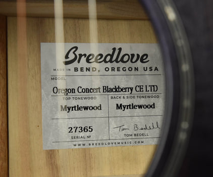 breedlove oregon concert blackberry ce all myrtlewood ltd