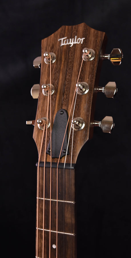 Taylor Mahogany grand theater acoustic guitar headstock and tuning pegs