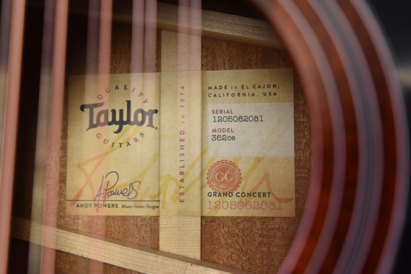 Taylor 362CE Mahogany/Tasmanian Blackwood  12 String Guitar