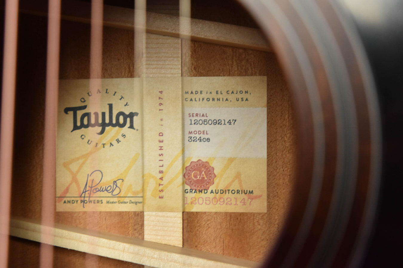 Taylor 324CE V Class cutaway guitar with electronics