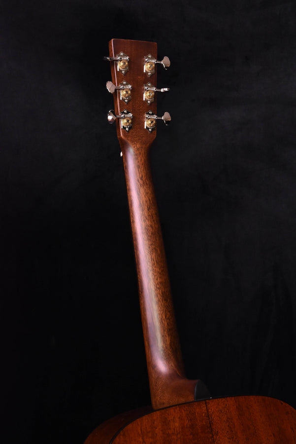 Martin D-18 headstock with tuning pegs, natural wood