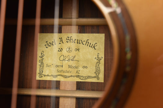 used joel shewchuk custom 00 12 fret acoustic guitar adi spruce and brazilian rosewood