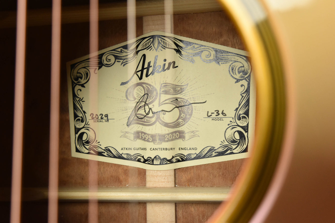Atkin L36 Gold Top Custom Aged Finish Acoustic Guitar