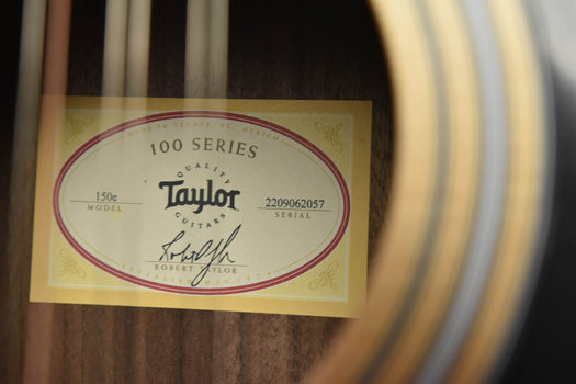 taylor 150e 12 string acoustic-electric guitar layered walnut