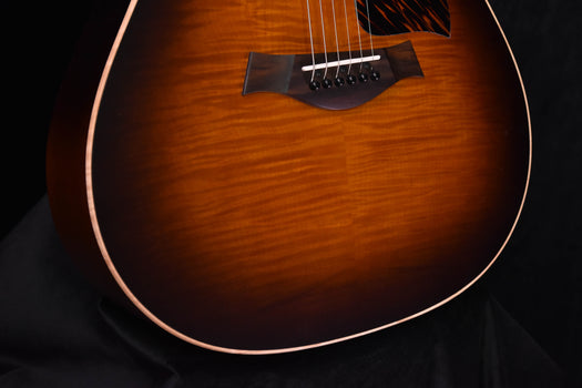 taylor ad27e flametop big leaf maple acoustic-electric guitar- shaded edgeburst es2
