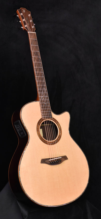 Furch Master Choice acoustic cutaway guitar, red body, soundhole and pickguard