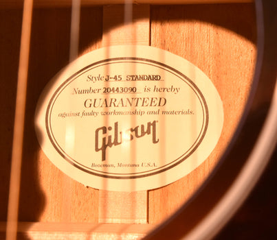 gibson j-45 standard vintage sunburst acoustic-electric guitar