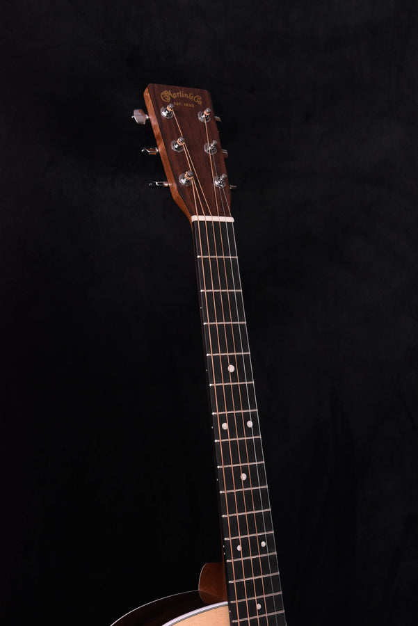 Martin Road Series acoustic-electric guitar headstock and fretboard