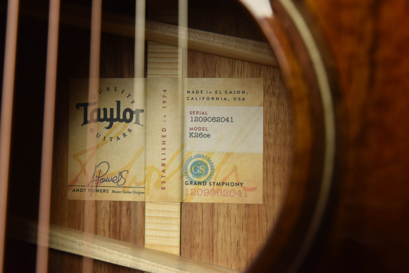 USED Taylor K26CE Acoustic Electric Guitar- 2022 Build