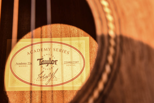 taylor academy 22e acoustic-electric  guitar layered walnut