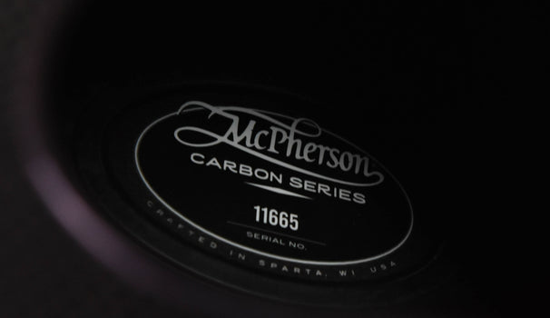 mcpherson carbon touring guitar- honeycomb pattern top, gold hardware