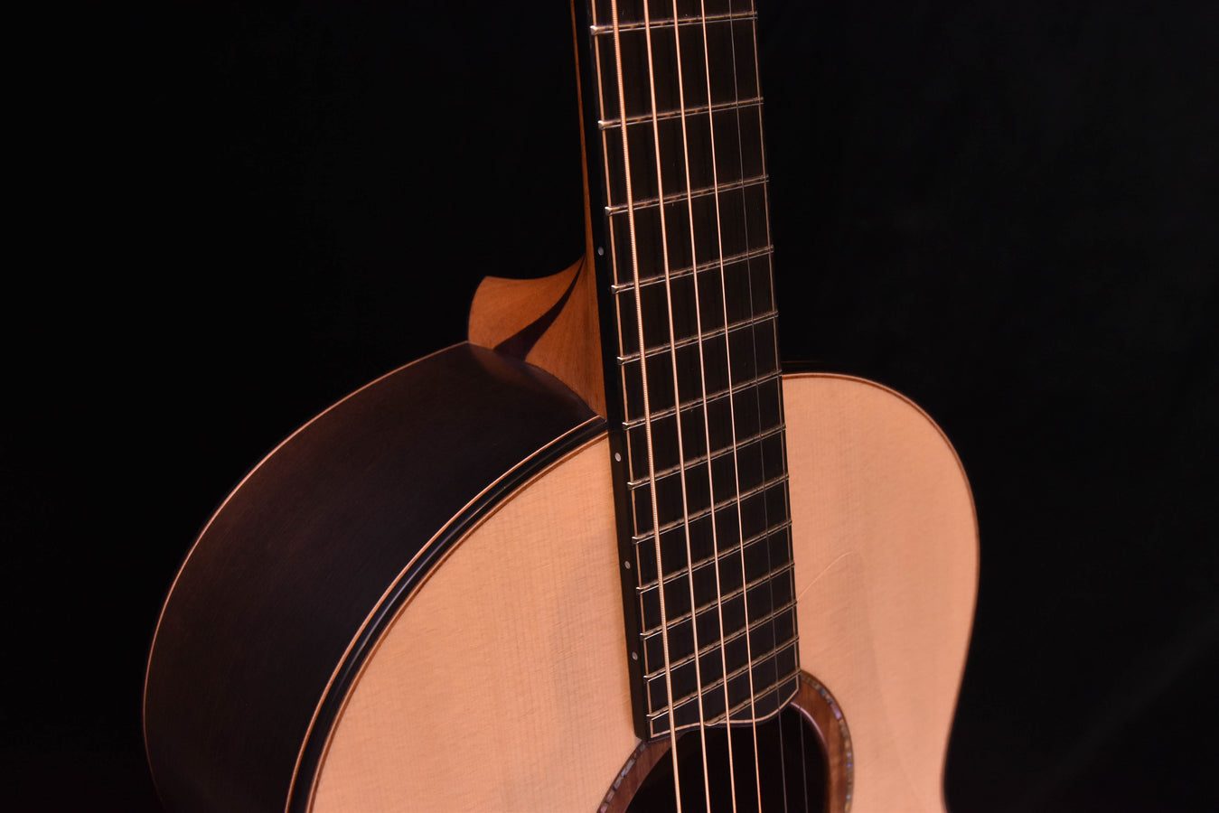 Lowden S-50 Acoustic Guitar -Ancient Bog Oak and Lutz Spruce with Arm Bevel