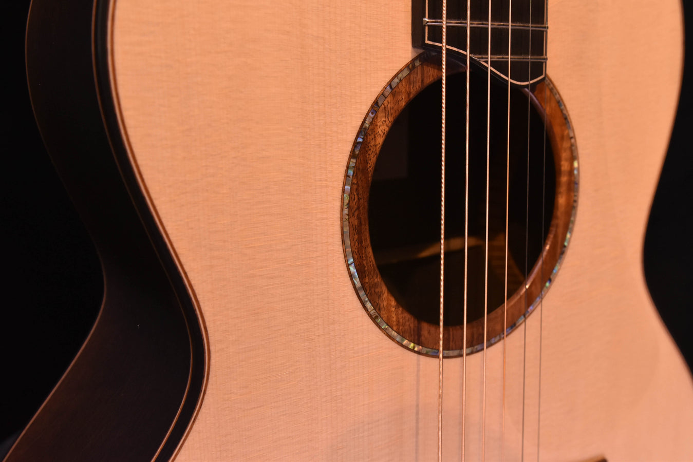 Lowden S-50 Acoustic Guitar -Ancient Bog Oak and Lutz Spruce with Arm Bevel