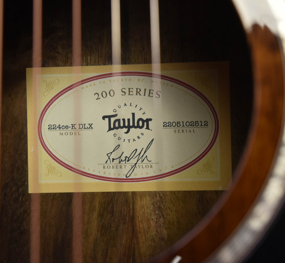 Taylor 224CE-K DLX Cutaway Guitar