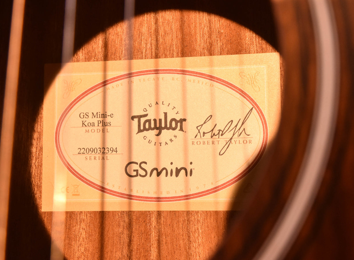 Taylor GS Mini-E Koa PLUS Shaded Edge Burst