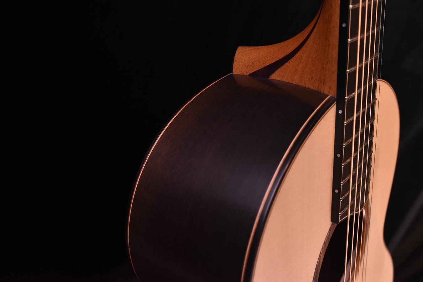 Lowden S-50 Acoustic Guitar -Ancient Bog Oak and Lutz Spruce with Arm Bevel