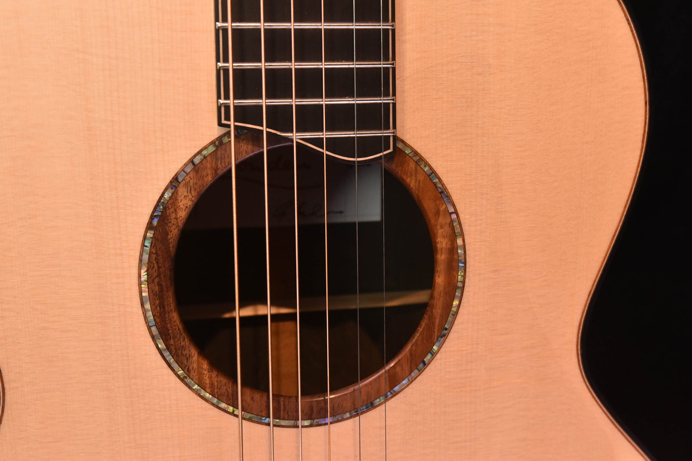 Lowden S-50 Acoustic Guitar -Ancient Bog Oak and Lutz Spruce with Arm Bevel