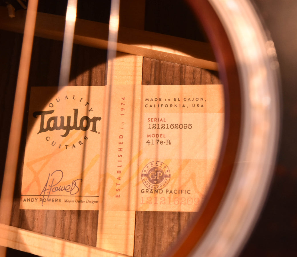 Taylor 417e-R Tobacco Sunburst acoustic electric guitar