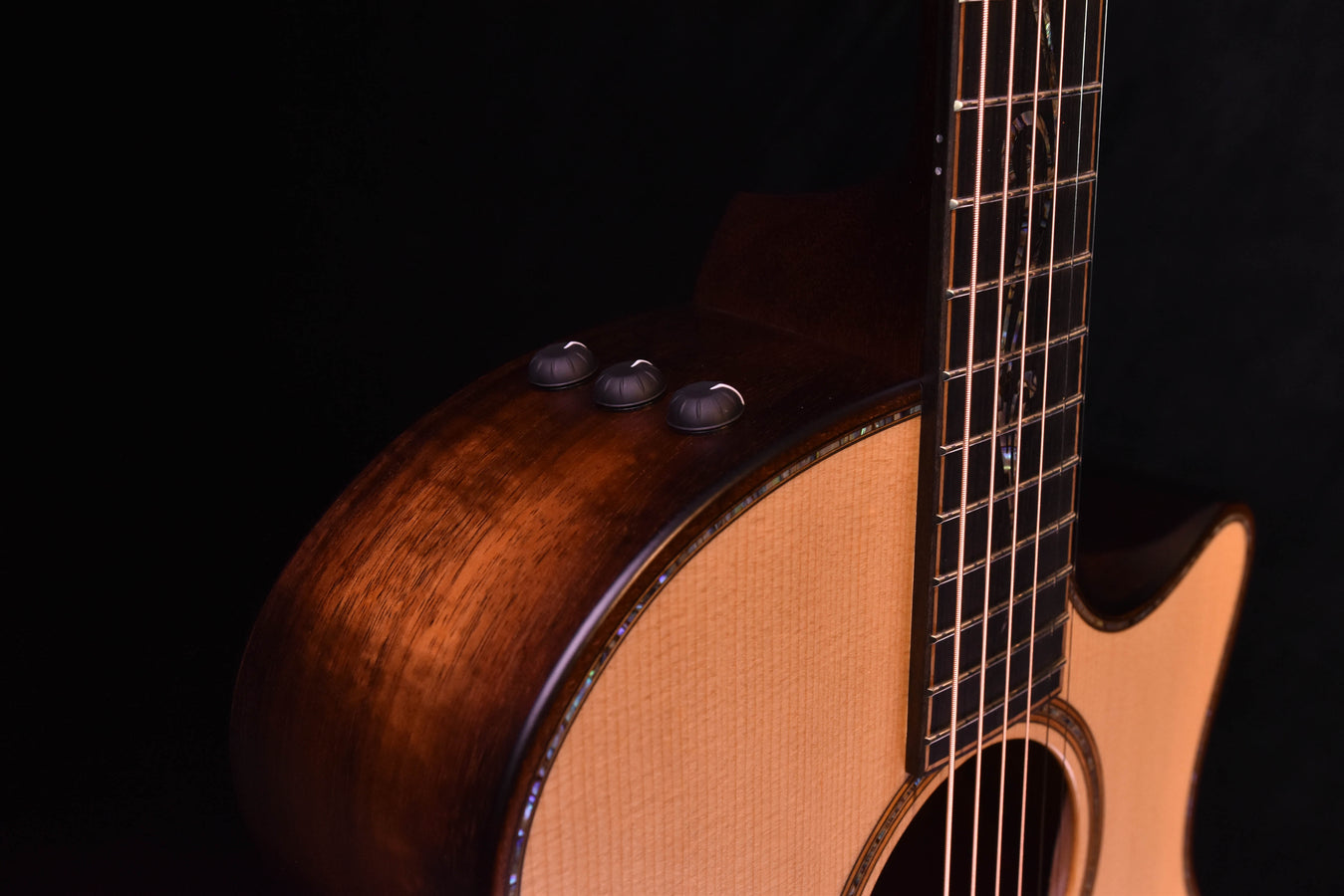 Taylor K14CE Builder's Edition cutaway acoustic electric guitar