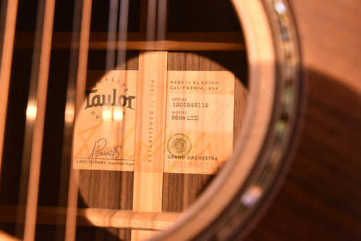 taylor 858e ltd 12 string jumbo acoustic guitar