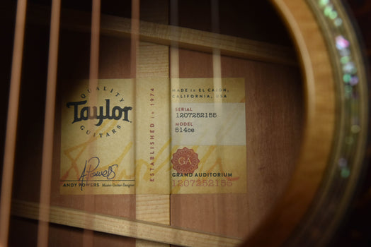 taylor 514ce urban ironbark and torrefied sitka spruce acoustic-electric guitar