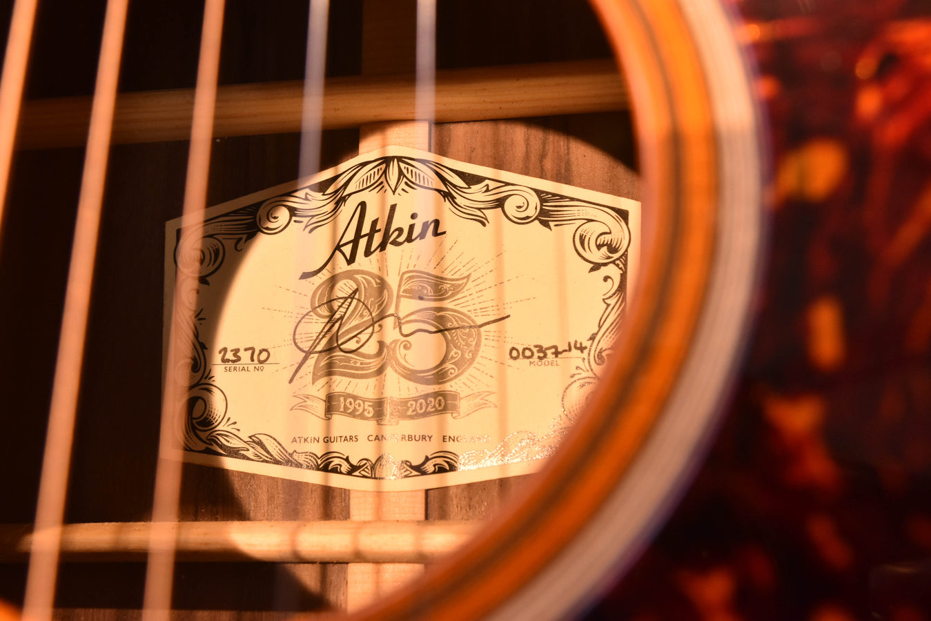 Atkin 0037 14 Fret  Sunburst Aged Finish Acoustic Guitar