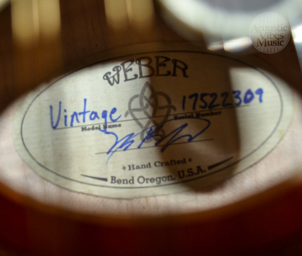 Weber Vintage F Mandolin Oval Hole