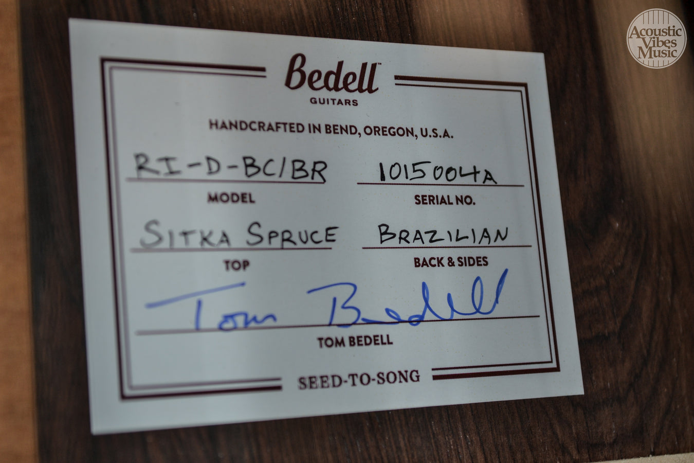 Bedell Rio Brazilian Rosewood Dreadnought