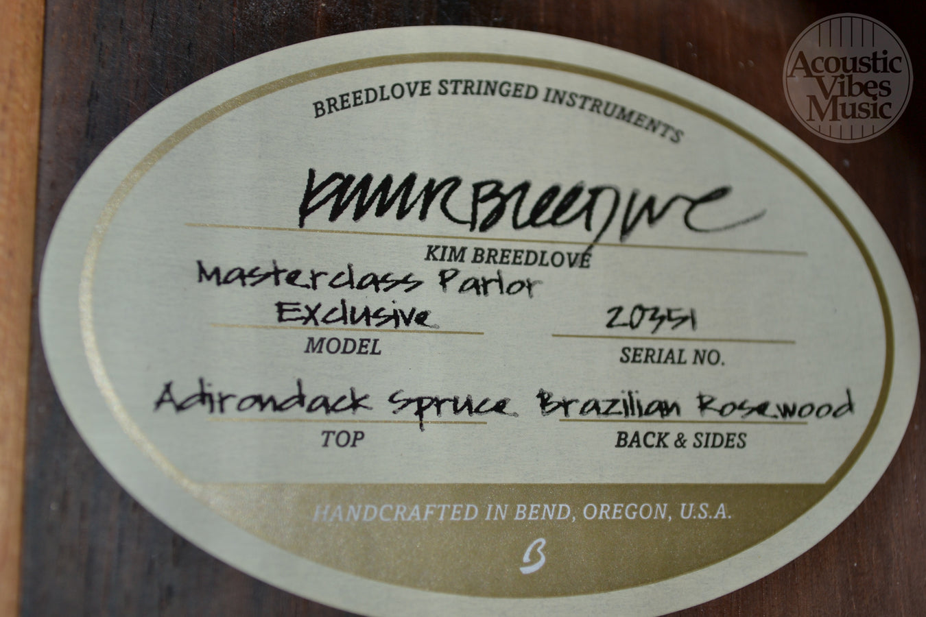 Breedlove Masterclass Parlor Brazilian Exclusive (Discontinued)